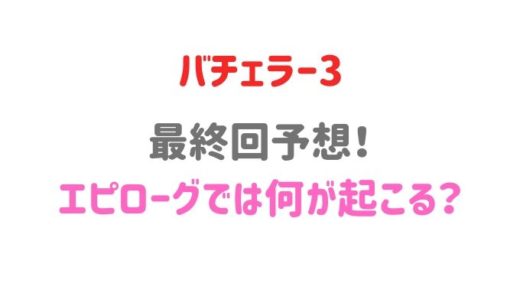 バチェラー3最終回予想は誰?エピローグでは何が起こる