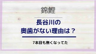 錦鯉の長谷川の奥歯はなぜ無くなった？理由や本数に衝撃