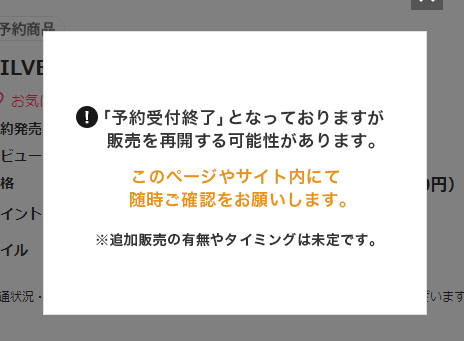 シルバースノウネックレス再販