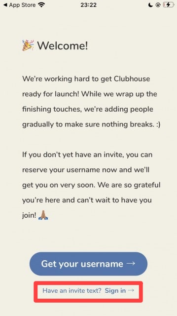 Clubhouseで招待してもらって電話番号を登録する
