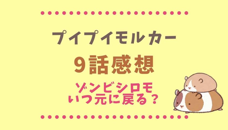 プイプイモルカー9話ネタバレ！ゾンビシロモはいつ元に戻る？