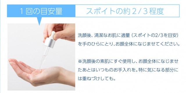 ビートフルの1回の使用量