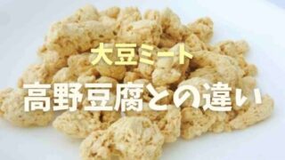 大豆ミートは高野豆腐と何が違うの？戻し方にも差がある？