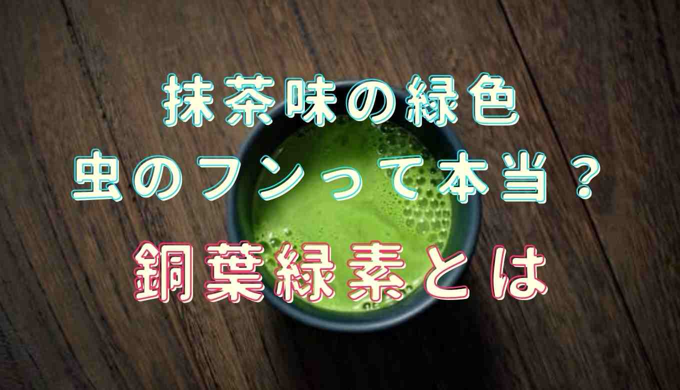 抹茶味の緑は虫のフンの色 銅葉緑素が使われている食べ物 るーののブログ