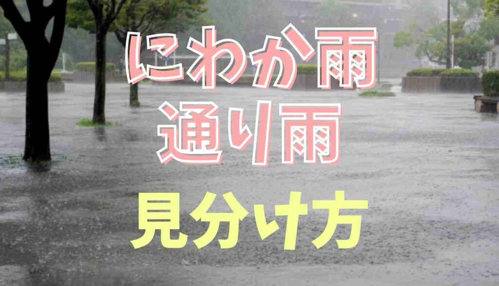 にわか雨と通り雨の違いは 見分け方のポイントも るーののブログ