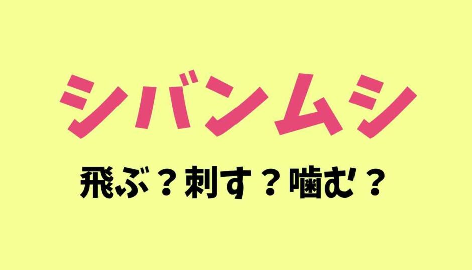 シバンムシは飛ぶし噛む？