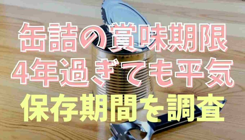 缶詰の賞味期限は4年すぎても大丈夫ってホント？