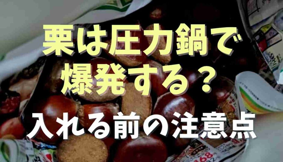 栗は圧力鍋で爆発する？入れる前の注意点