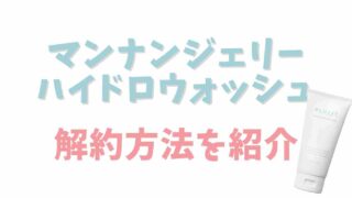 マンナンジェリーハイドロウォッシュの解約はメールでできる？初回解約や返品についても調査