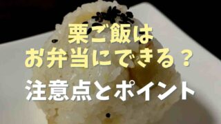 栗ご飯はお弁当に入れて大丈夫？注意点とポイント