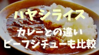 ハヤシライスとカレーの違いは？ビーフシチューとも比較