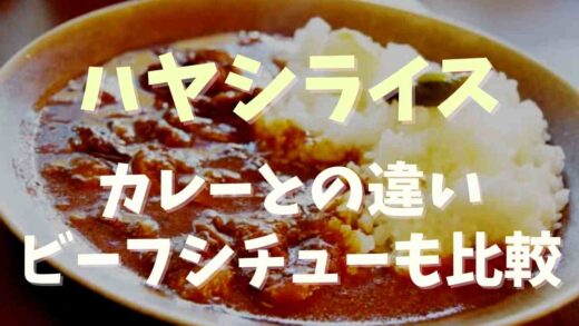 ハヤシライスとカレーの違いは？ビーフシチューとも比較