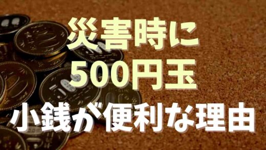 災害時に500円玉に救われる？小銭を持っておく理由