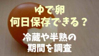 ゆで卵何日保存できる？冷蔵や半熟の保存期間を調査