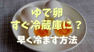 ゆで卵はすぐ冷蔵庫に入れてはだめ？