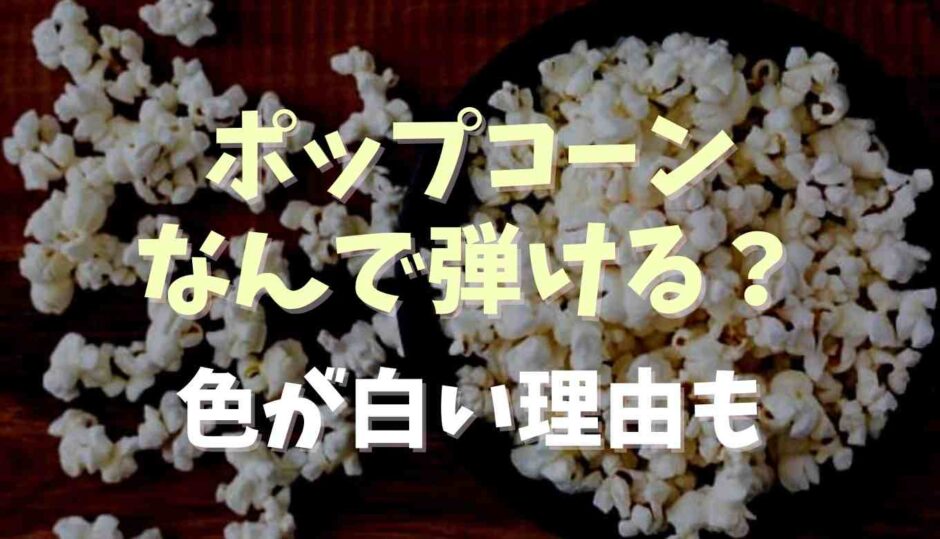 ポップコーンはなぜはじける？色が白い理由も