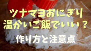 ツナマヨおにぎりは温かいご飯で作れる？正しい作り方と注意点