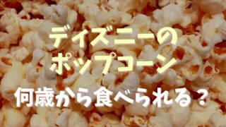 ディズニーのポップコーンはいつから何歳で食べられる？食べさせる時の注意点