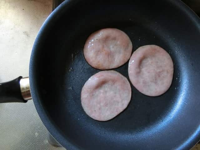 ハムを焼く