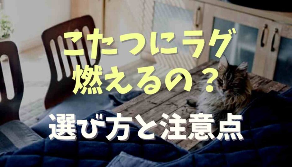 こたつにラグは燃える？選び方と注意点