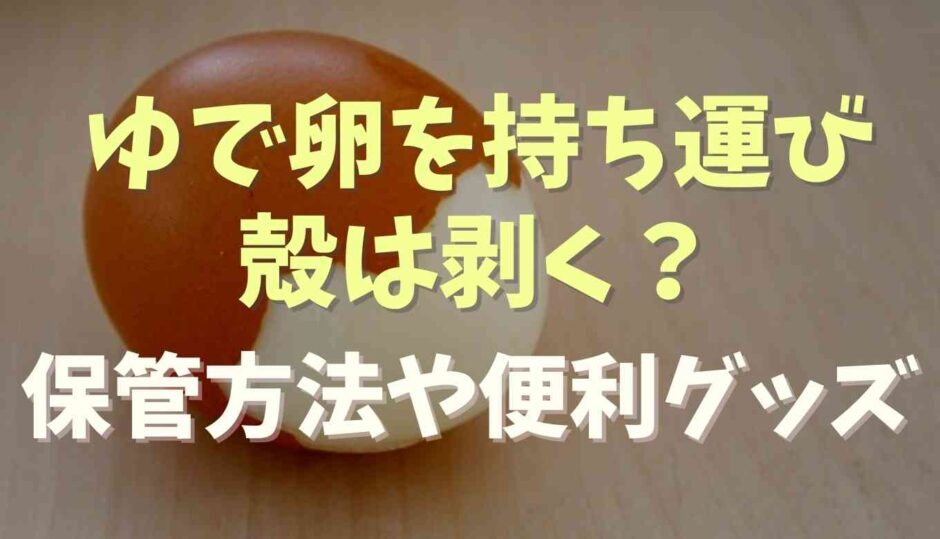 ゆで卵を持ち運びは殻を剥く剥かない？保管方法や便利グッズも