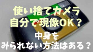 使い捨てカメラは自分で現像できる？中身を見られない方法を調査