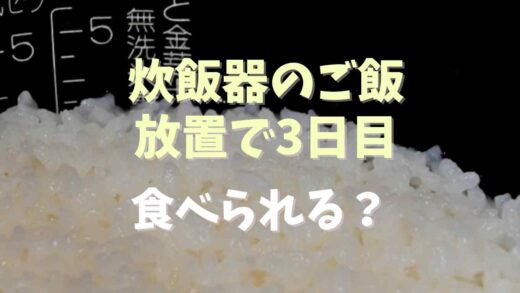 炊飯器のご飯放置で3日目食べられる・