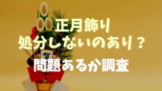 正月飾りは処分しないで使いまわしOK？問題はあるか調査