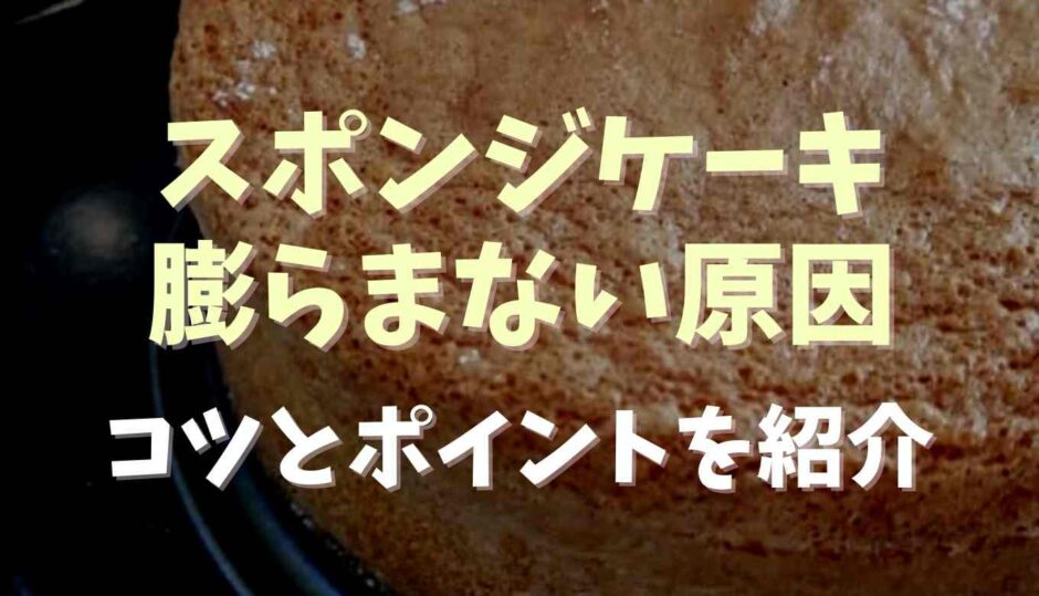 スポンジケーキが全膨らまない原因は？対処法鳥めく法も