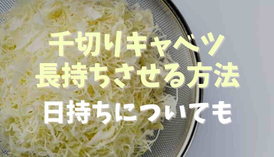 千切りキャベツを長持ちさせる方法！冷蔵庫の日持ちについても