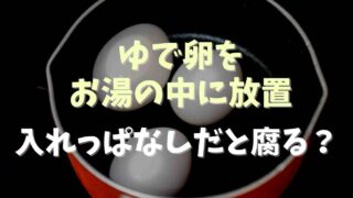 ゆで卵をお湯の中に放置したらどうなる？一晩入れっぱなしだと腐るか調査