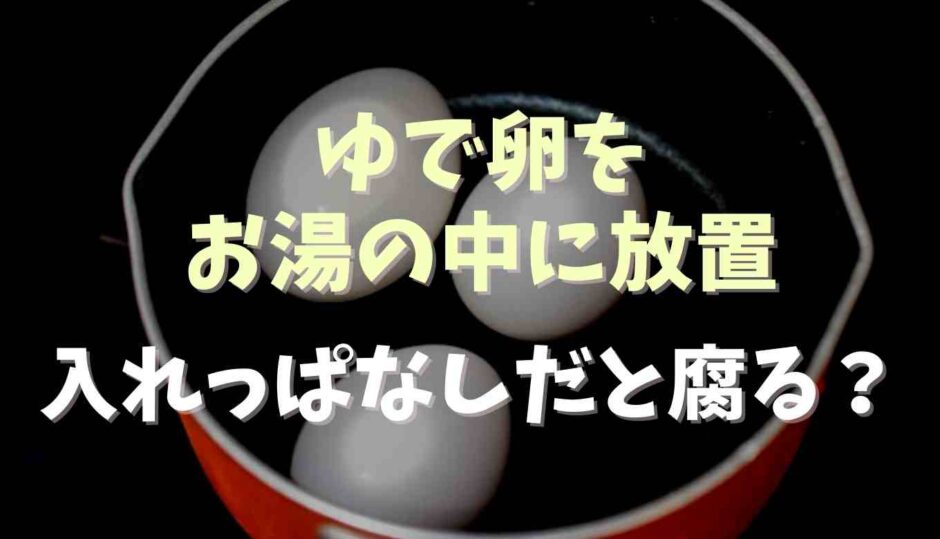 ゆで卵をお湯の中に放置してしまった！入れっぱなしで腐る？