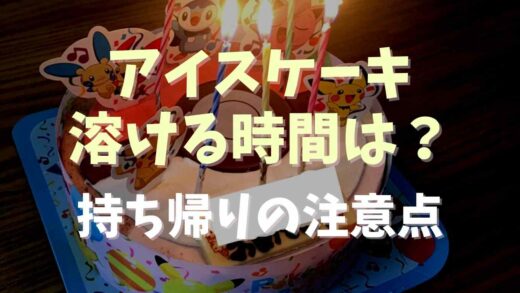 アイスケーキが溶ける時間はどのくらい？持ち帰りのポイントと注意点