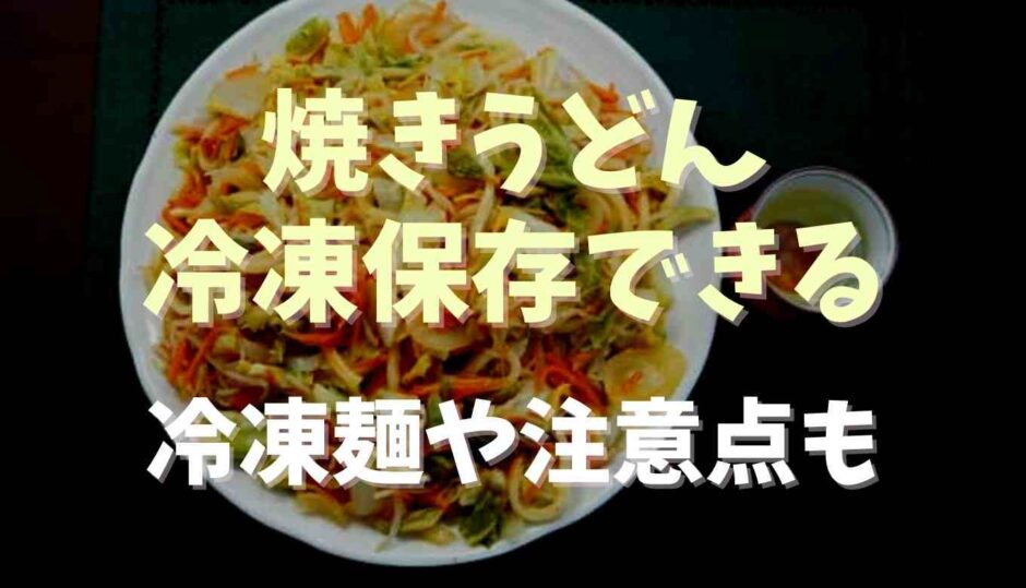 焼きうどん冷凍保存できる？冷凍麺でもOKですか調査