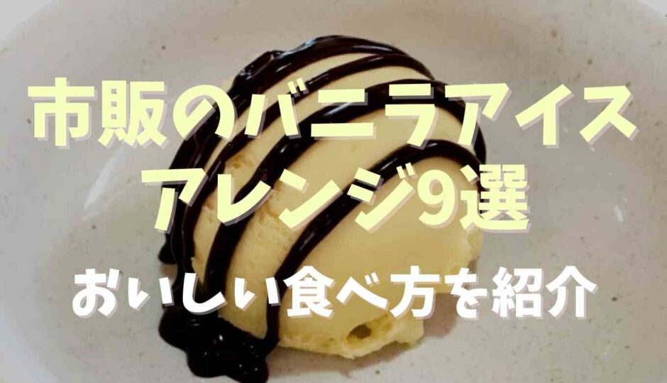 市販のバニラアイスアレンジ9選！家にある材料でおいしくする方法