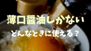 薄口醤油しかない！濃口で代用できる？