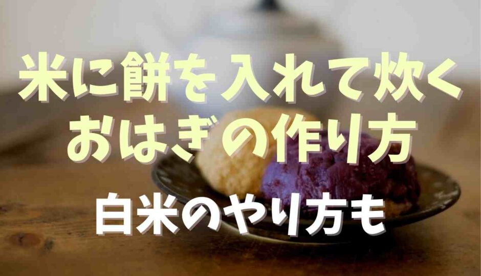 米に餅を入れて炊くおはぎの作り方！もち米なし白米だけの作り方も
