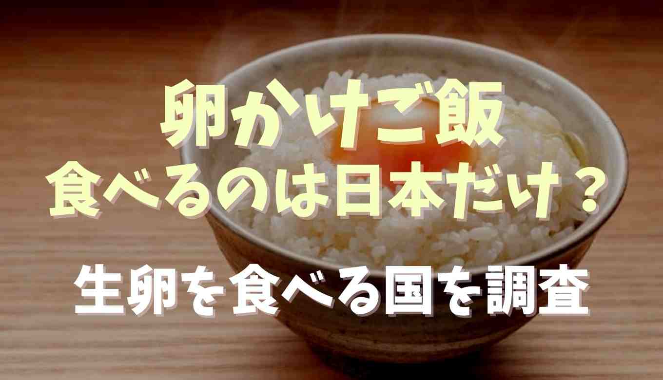 卵かけご飯は日本だけが食べている 生卵を食べる文化がある国を調査 るーののブログ