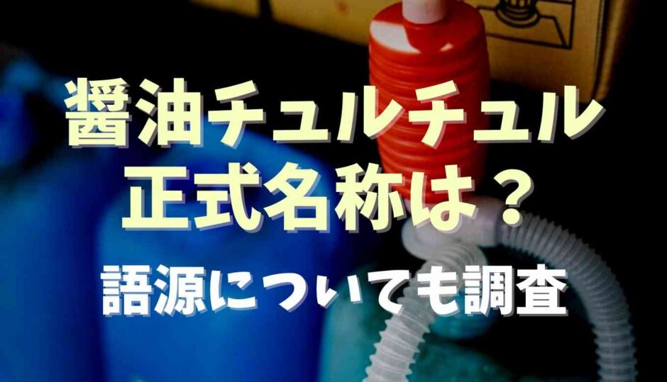 醤油ちゅるちゅるの正式名称は？語源も調査