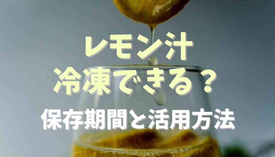 レモン汁は冷凍保存できる？期間や活用レシピも