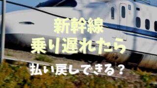 新幹線に乗り遅れたら払い戻しできる？翌日使えるか調査