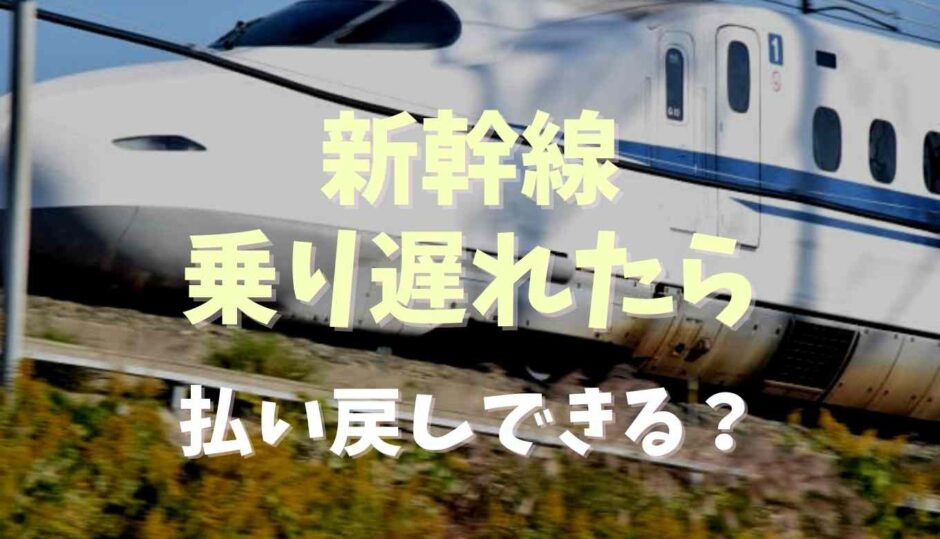 新幹線に乗り遅れたら払い戻しできる？翌日使えるか調査