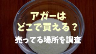 アガーはどこで買える？販売店情報を調査