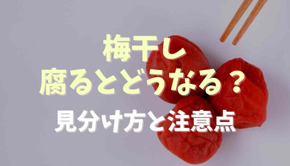 梅干し腐るとどうなる？見分け方と注意点