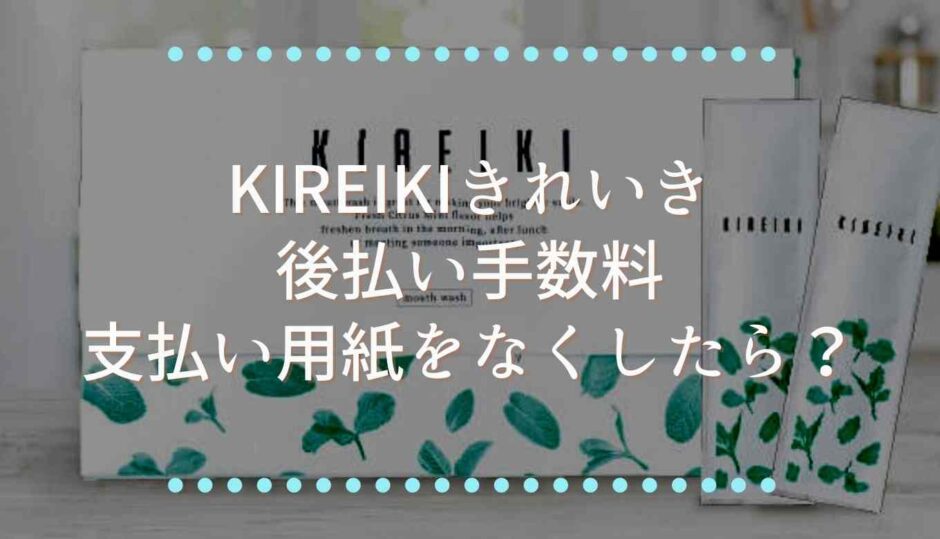 きれいきの後払い手数料は？支払い用紙をなくした時の対処法