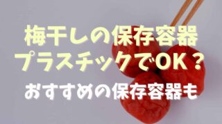 梅干しの保存容器はプラスチックでもOK？おすすめの保存容器も