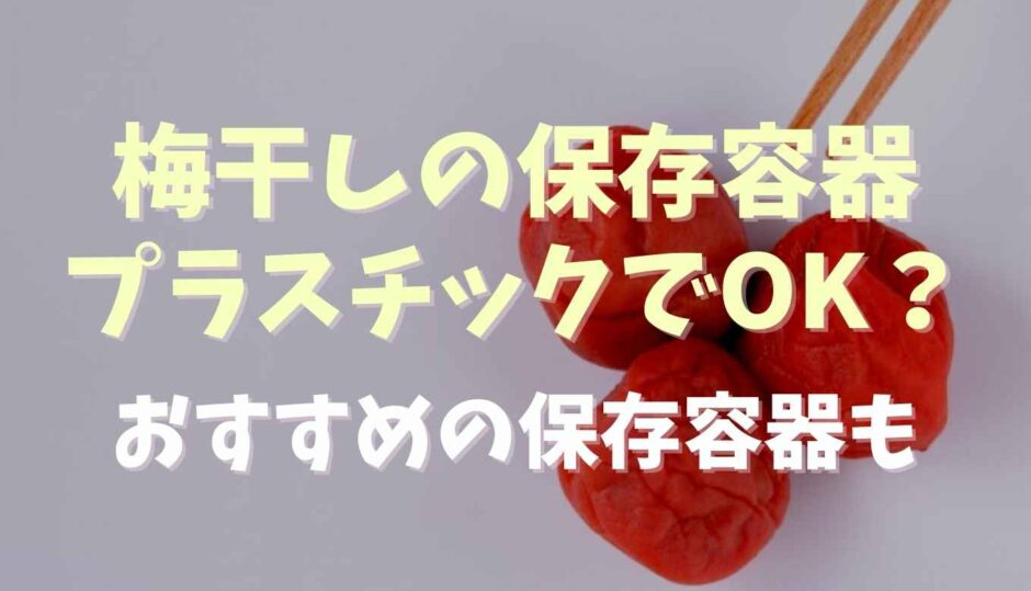 梅干しの保存容器はプラスチックでもOK？おすすめの保存容器も