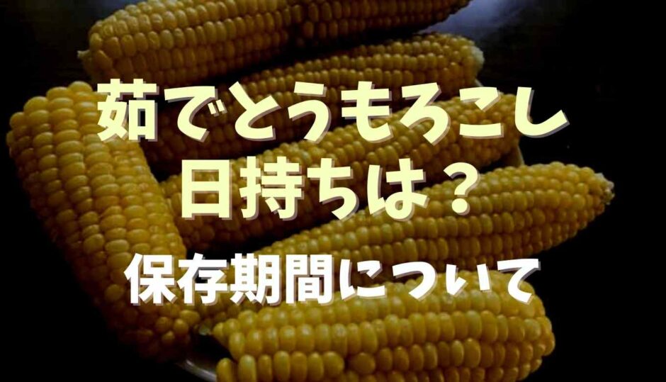 茹でとうもろこしの日持ちは？冷蔵庫の保存期間と冷凍について