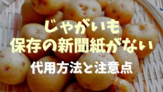 じゃがいもの保存に新聞紙がない場合はどうする？注意点も紹介