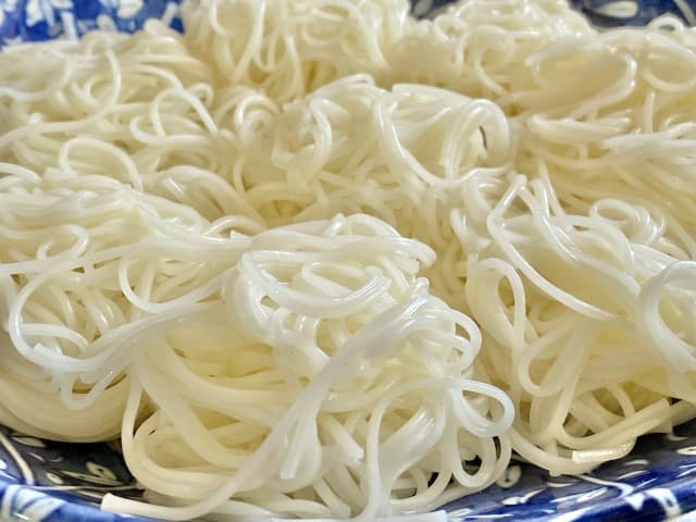 茹でたそうめんの保存